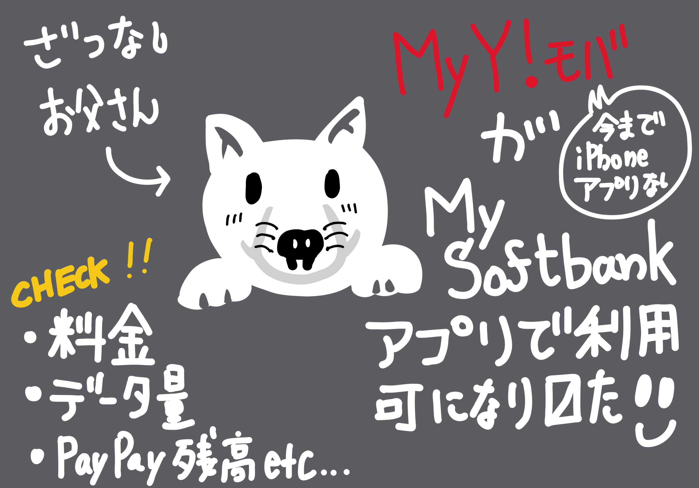 My Y!モバイル が My Softbank アプリに統合されたよ!