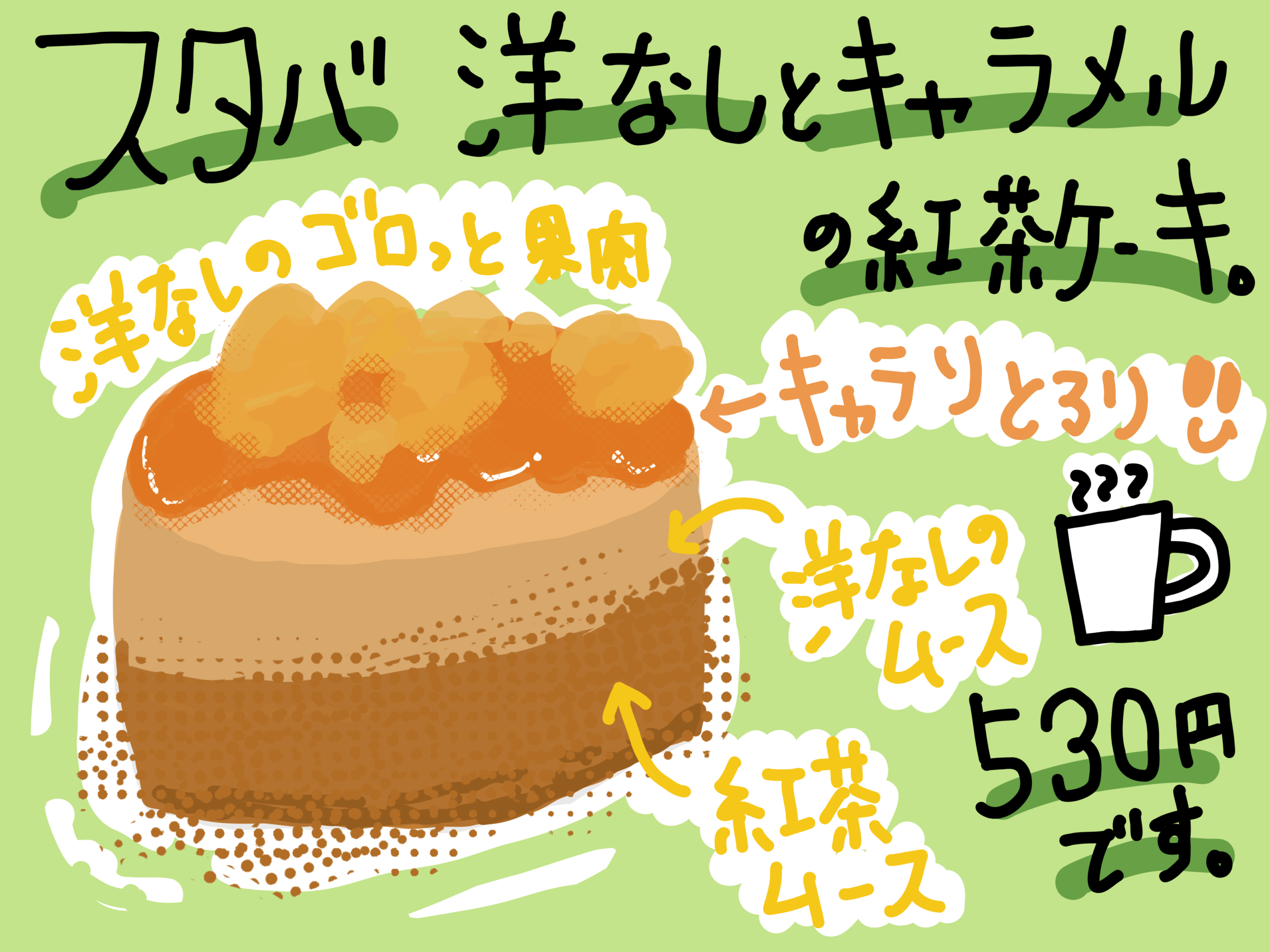 スタバ 洋なしとキャラメルの紅茶ケーキ