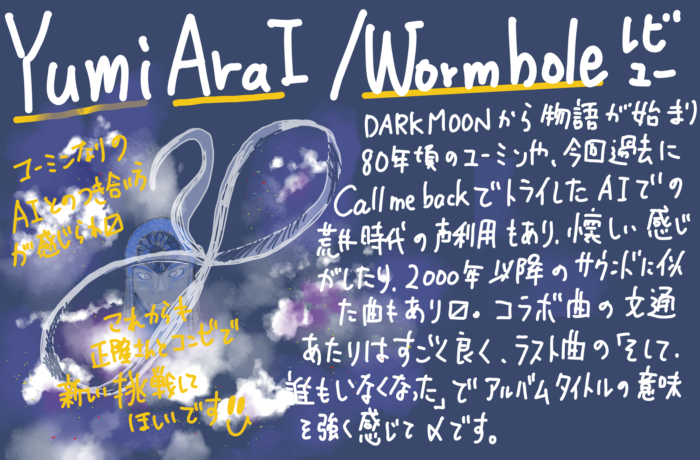 Yumi Arai Wormhole 松任谷由美 40枚目ワームホール レビュー